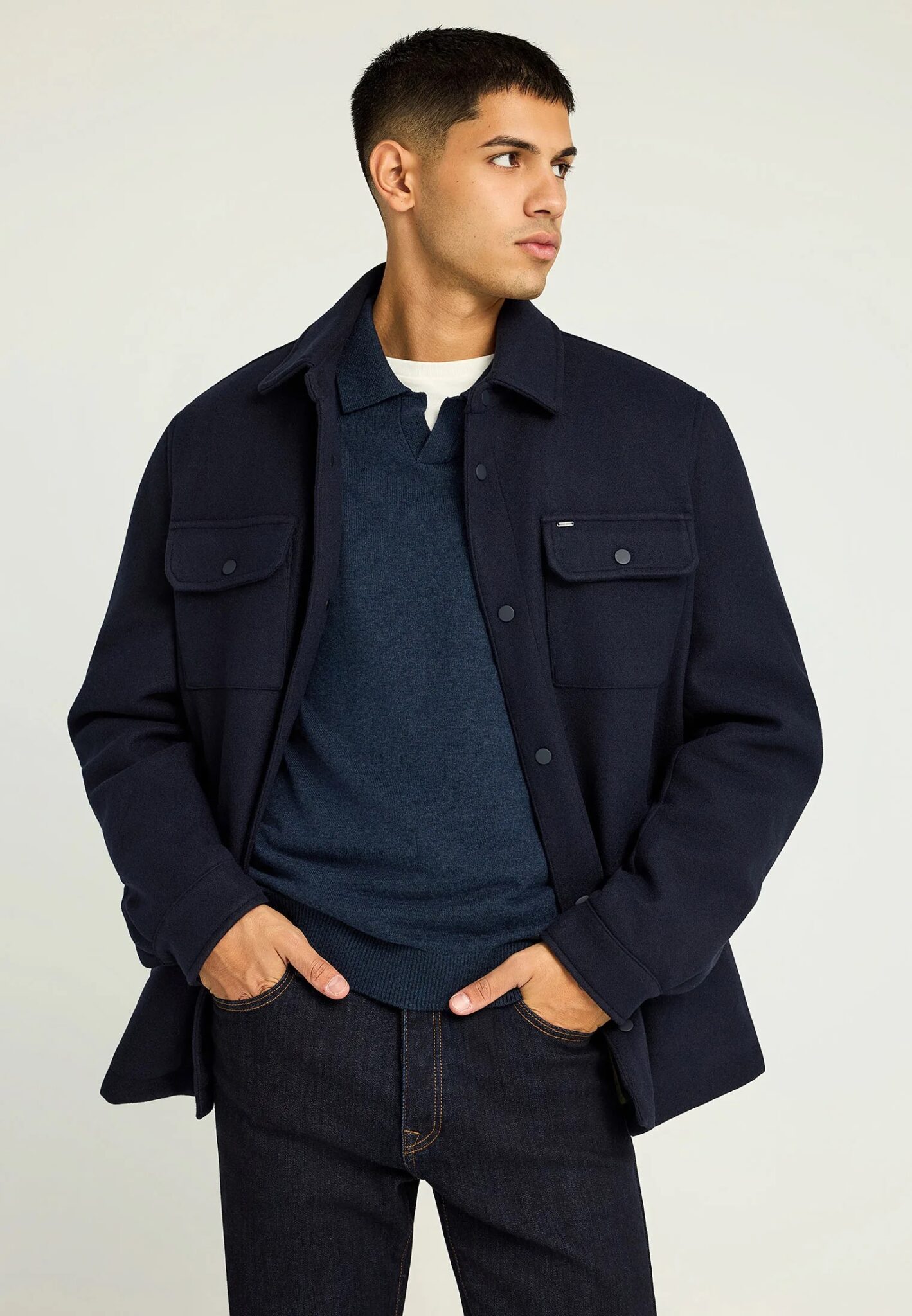 FUNKY BUDDHA ΑΝΔΡΙΚΌ ΤΖΆΚΕΤ CASUAL | DARK BLUE FUNKY BUDDHA ΑΝΔΡΙΚΌ ΤΖΆΚΕΤ CASUAL | DARK BLUE