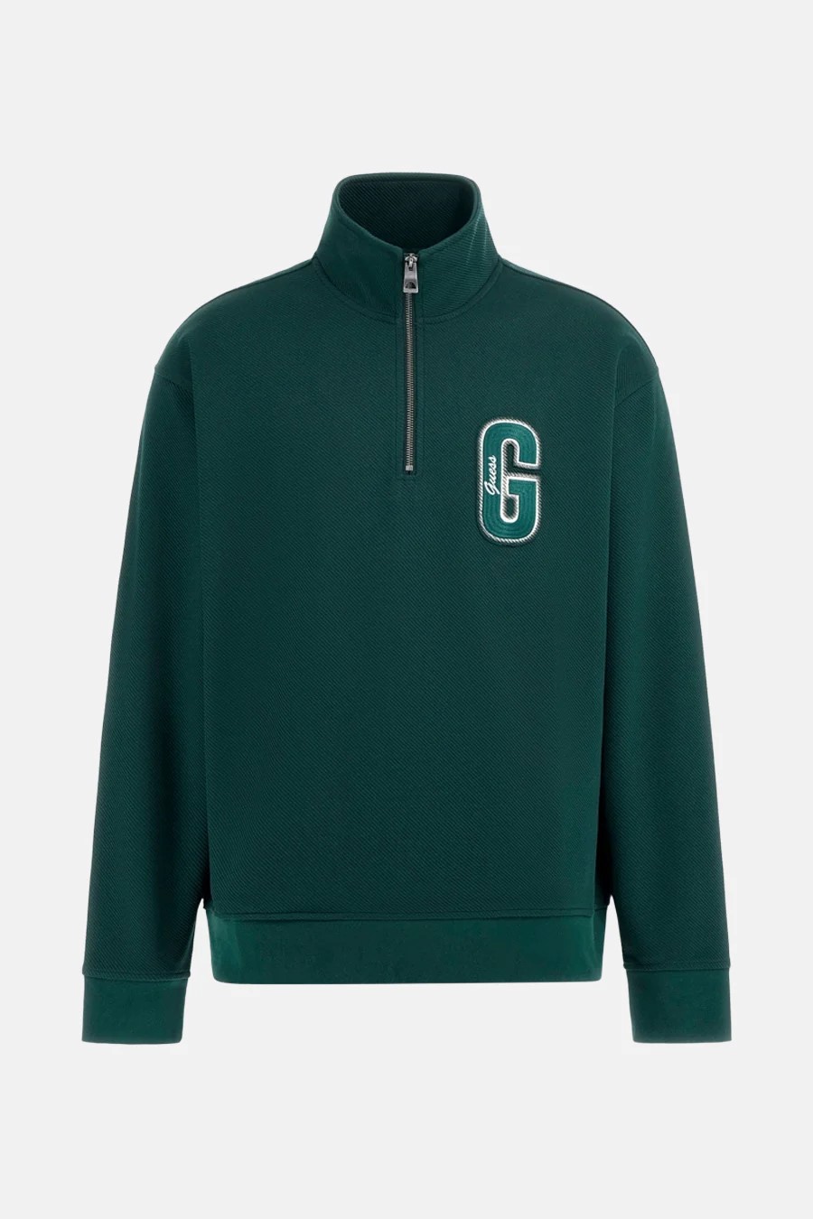 GUESS HARRIS TWILL ZIP MOCK NECK ΦΟΥΤΕΡ ΑΝΔΡΙΚΟ | GREEN GUESS HARRIS TWILL ZIP MOCK NECK ΦΟΥΤΕΡ ΑΝΔΡΙΚΟ | GREEN