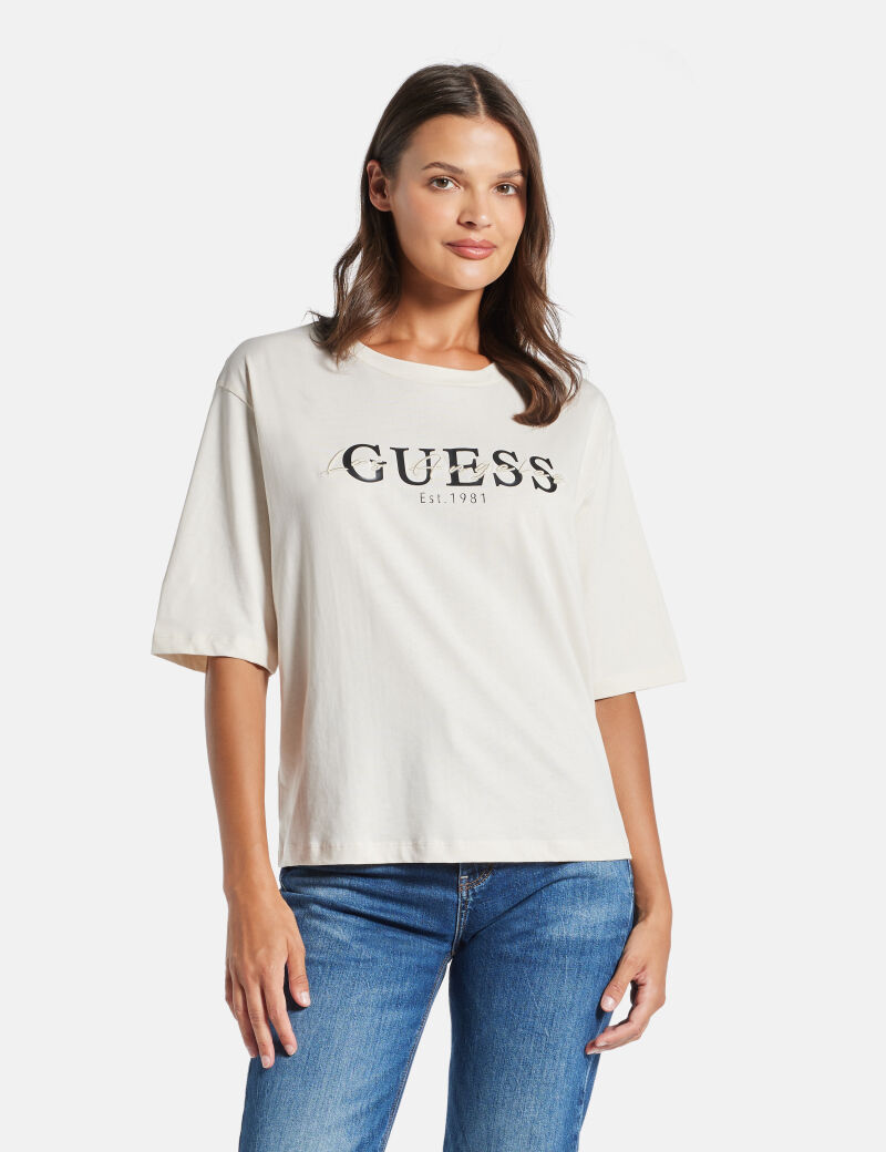 GUESS ATHLEISURE CARMEN BOXY T-SHIRT ΜΠΛΟΥΖΑ ΓΥΝΑΙΚΕΙΟ | WHITE GUESS ATHLEISURE CARMEN BOXY T-SHIRT ΜΠΛΟΥΖΑ ΓΥΝΑΙΚΕΙΟ | WHITE