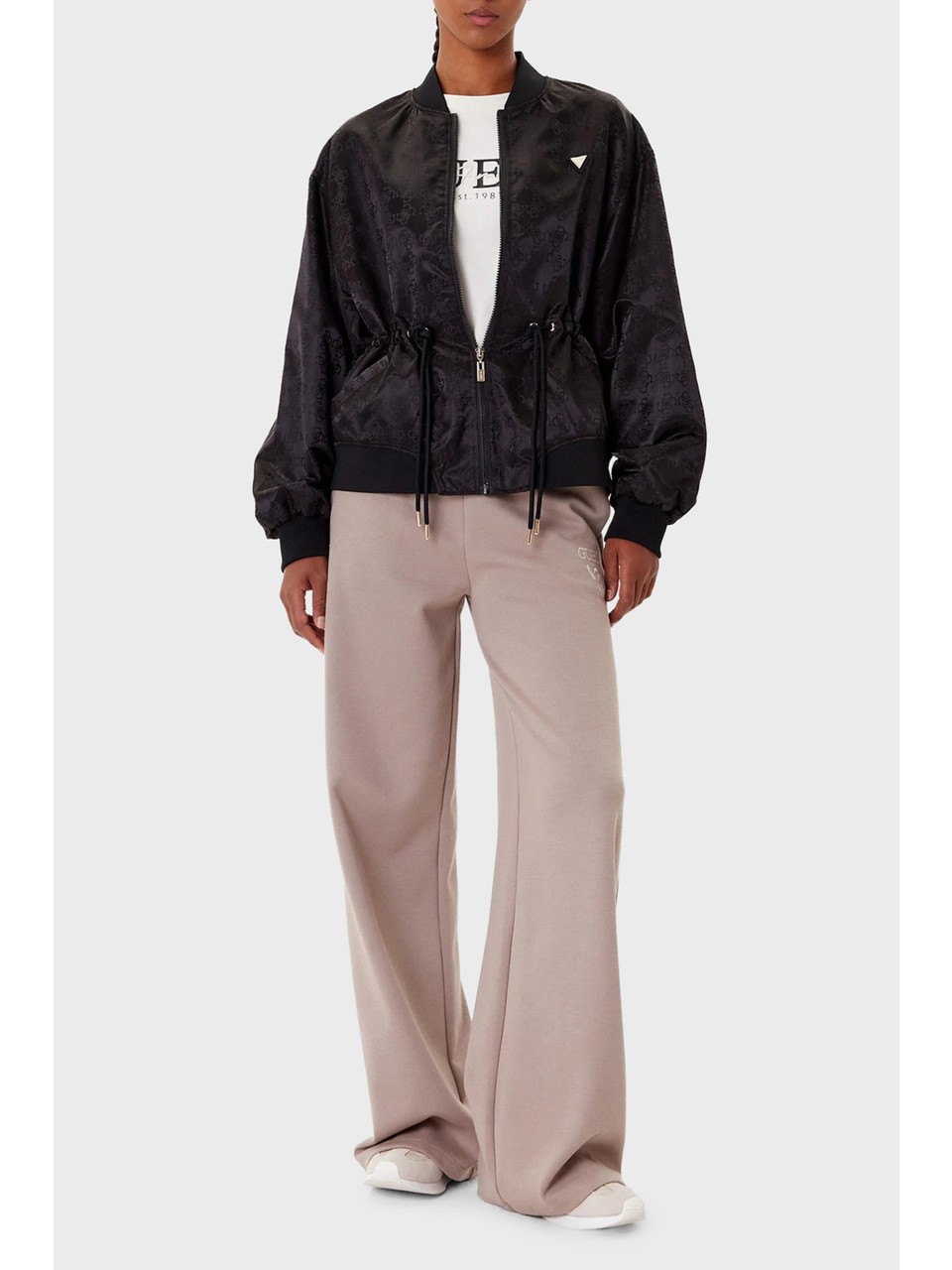 GUESS ATHLEISURE 4G AOP FULL ZIP JACKET ΜΠΟΥΦΑΝ ΓΥΝΑΙΚΕΙΟ | BLACK GUESS ATHLEISURE 4G AOP FULL ZIP JACKET ΜΠΟΥΦΑΝ ΓΥΝΑΙΚΕΙΟ | BLACK