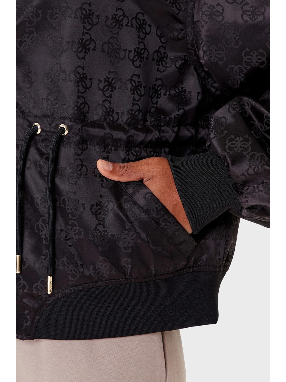 GUESS ATHLEISURE 4G AOP FULL ZIP JACKET ΜΠΟΥΦΑΝ ΓΥΝΑΙΚΕΙΟ | BLACK GUESS ATHLEISURE 4G AOP FULL ZIP JACKET ΜΠΟΥΦΑΝ ΓΥΝΑΙΚΕΙΟ | BLACK