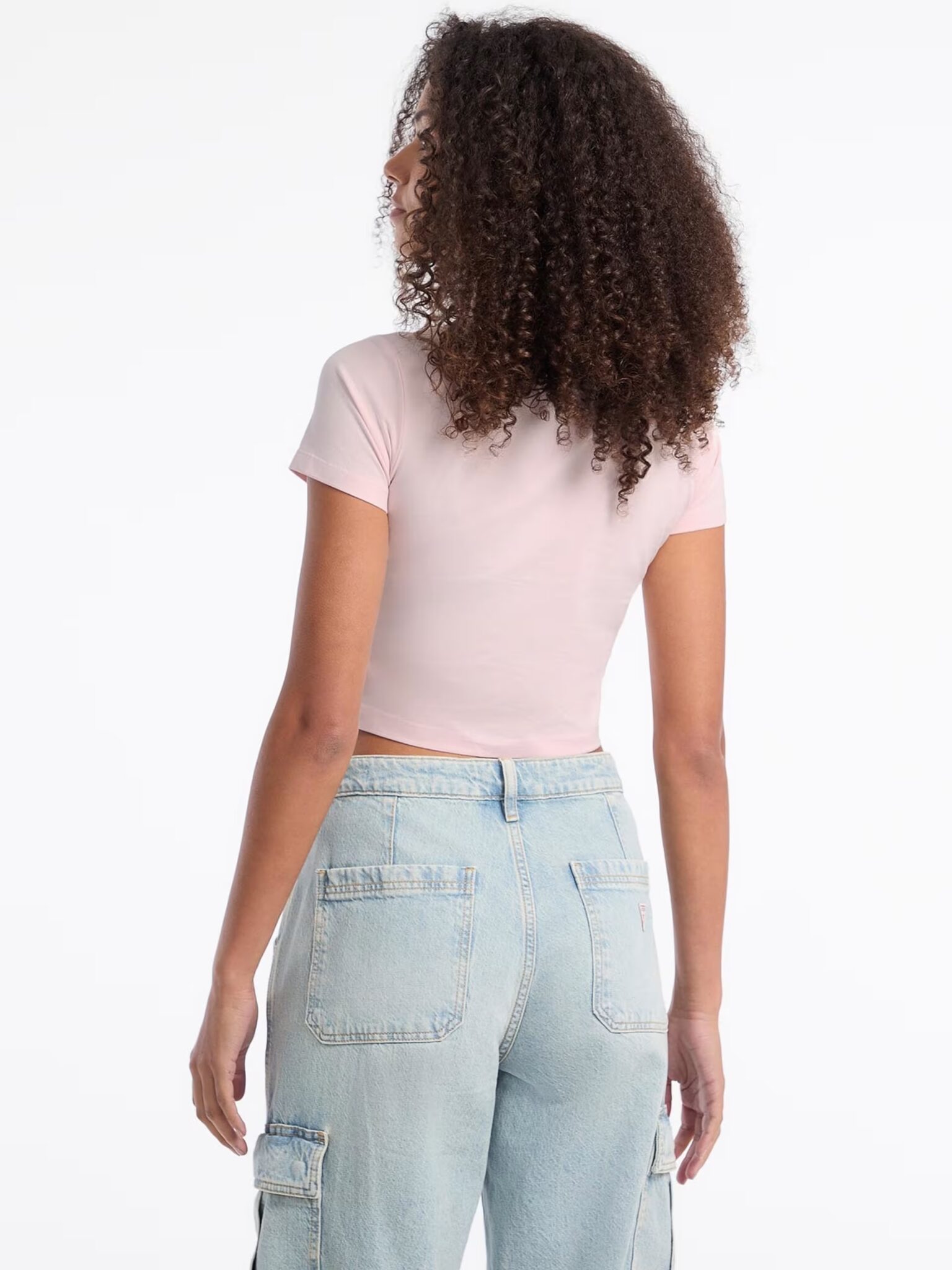 GUESS JEANS BABY TEE ΜΠΛΟΥΖΑ ΓΥΝΑΙΚΕΙΟ | PINK GUESS JEANS BABY TEE ΜΠΛΟΥΖΑ ΓΥΝΑΙΚΕΙΟ | PINK