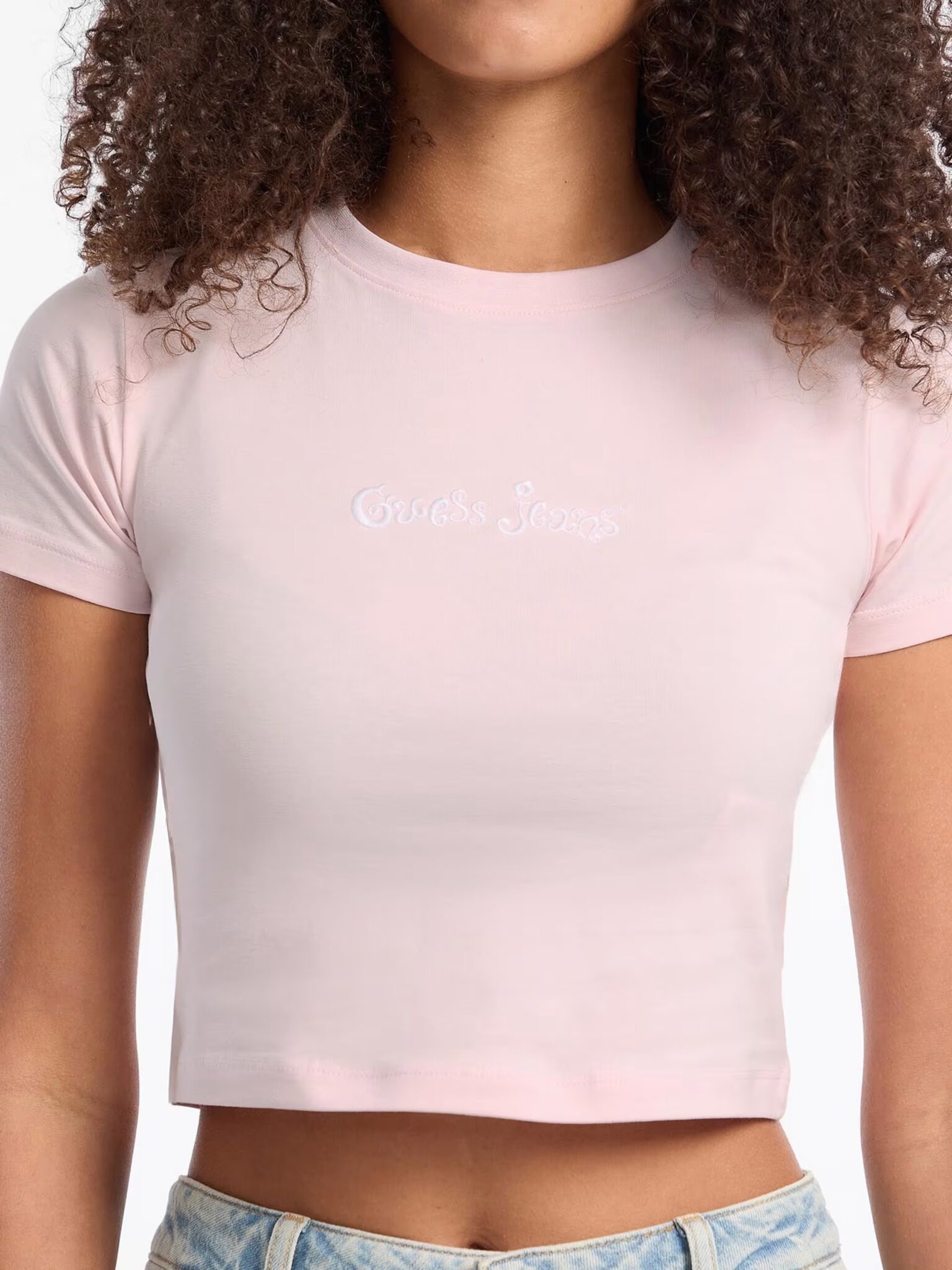 GUESS JEANS BABY TEE ΜΠΛΟΥΖΑ ΓΥΝΑΙΚΕΙΟ | PINK GUESS JEANS BABY TEE ΜΠΛΟΥΖΑ ΓΥΝΑΙΚΕΙΟ | PINK