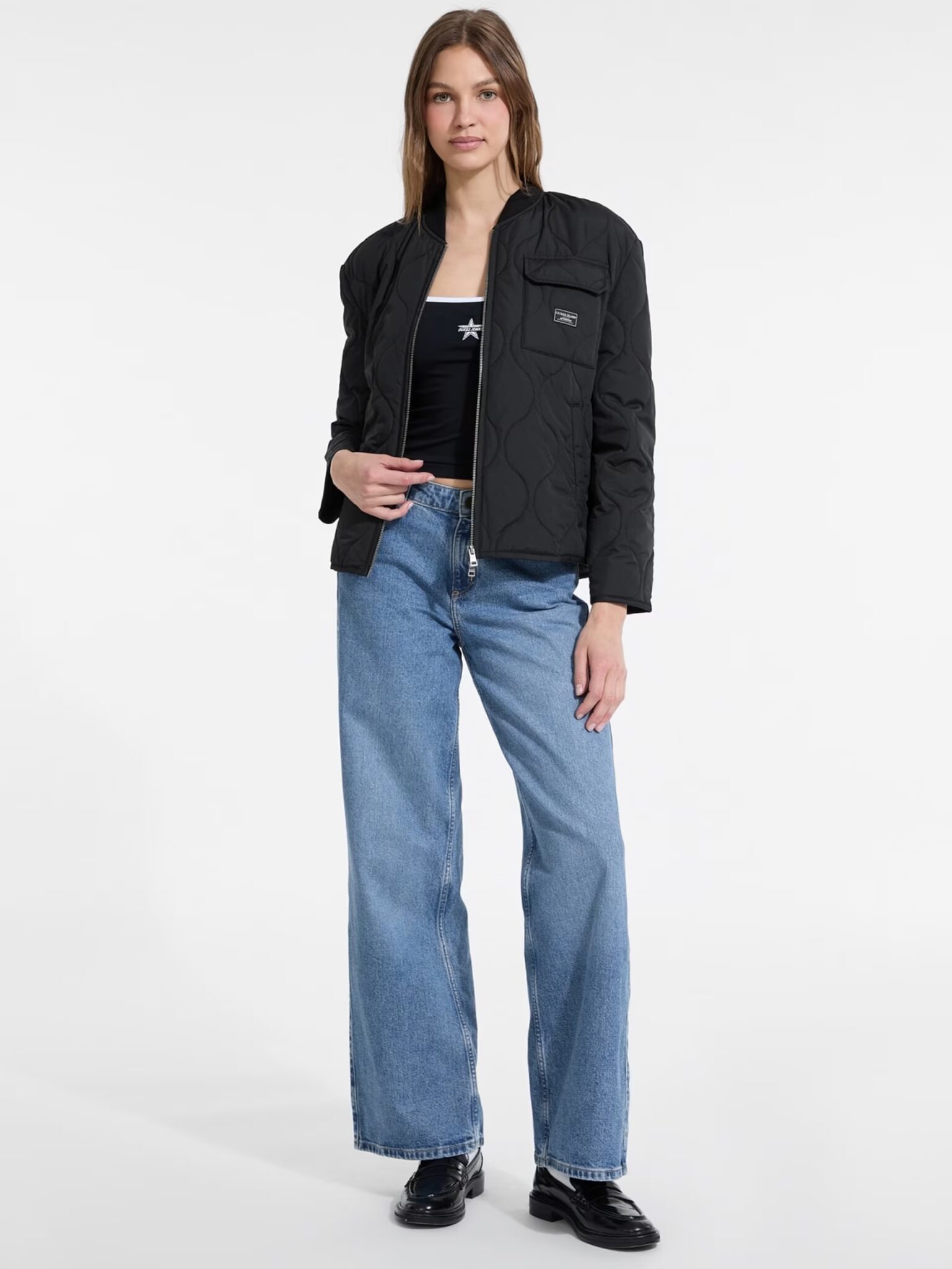 GUESS JEANS ZIPPED INTARSIA SWTR ΠΛΕΚΤΟ ΓΥΝΑΙΚΕΙΟ | GREY