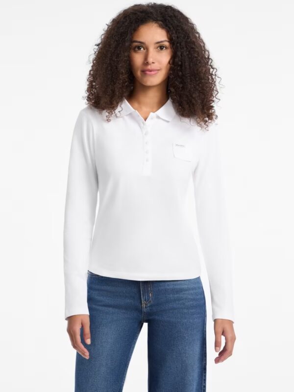GUESS JEANS SLIM POLO ΜΠΛΟΥΖΑ ΓΥΝΑΙΚΕΙΟ | WHITE GUESS JEANS SLIM POLO ΜΠΛΟΥΖΑ ΓΥΝΑΙΚΕΙΟ | WHITE