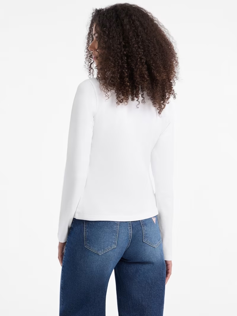 GUESS JEANS ZIPPED INTARSIA SWTR ΠΛΕΚΤΟ ΓΥΝΑΙΚΕΙΟ | GREY