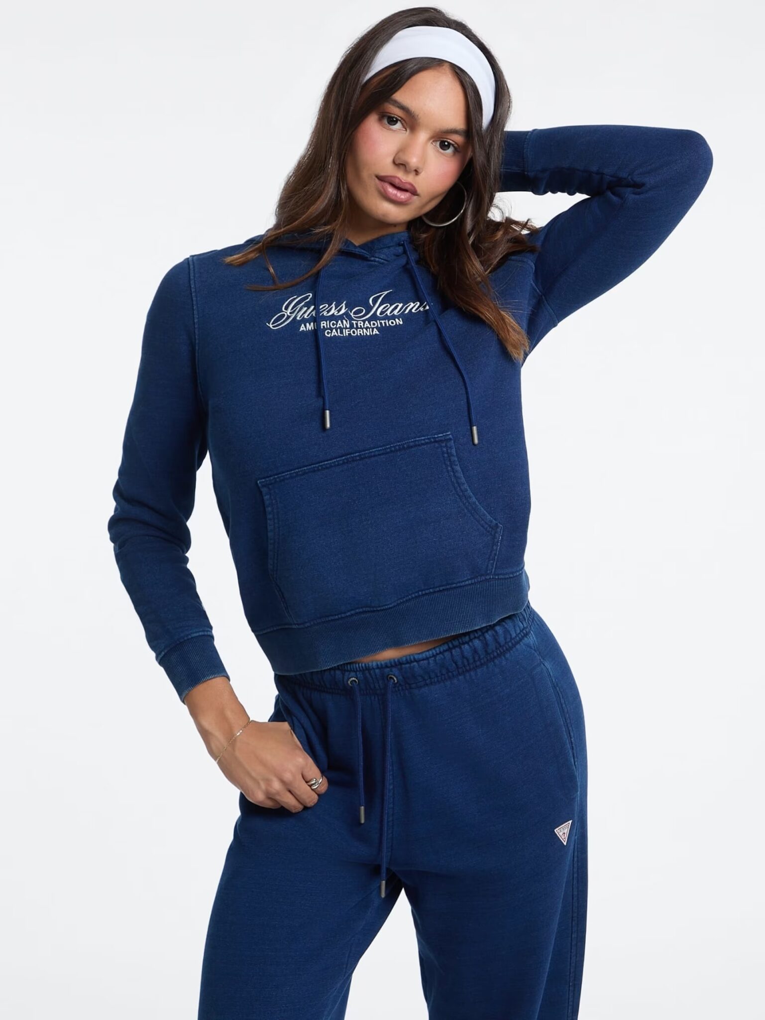 GUESS JEANS RACKET PIECED SWEAT ΦΟΥΤΕΡ ΓΥΝΑΙΚΕΙΟ | GREY