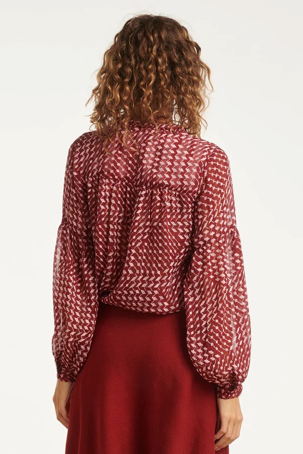 RINO & PELLE ΜΠΛΟΥΖΑ 25707 SMASHED LEMON | BORDEAUX RINO & PELLE ΜΠΛΟΥΖΑ 25707 SMASHED LEMON | BORDEAUX