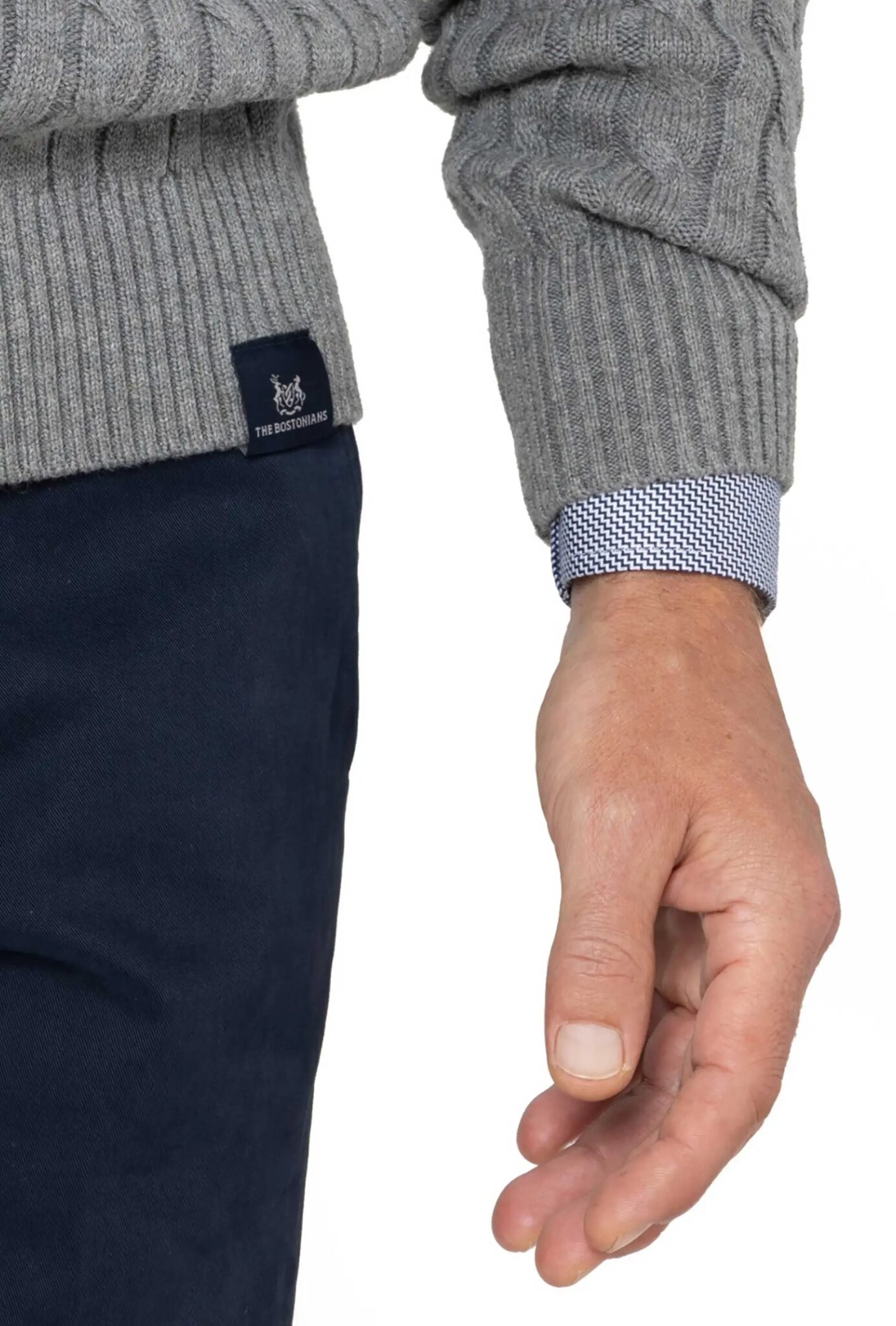 THE BOSTONIANS ΠΛΕΚΤΟ ΒΑΜΒΑΚΕΡΟ REGULAR FIT 3MO1112-71 | GREY THE BOSTONIANS ΠΛΕΚΤΟ ΒΑΜΒΑΚΕΡΟ REGULAR FIT 3MO1112-71 | GREY