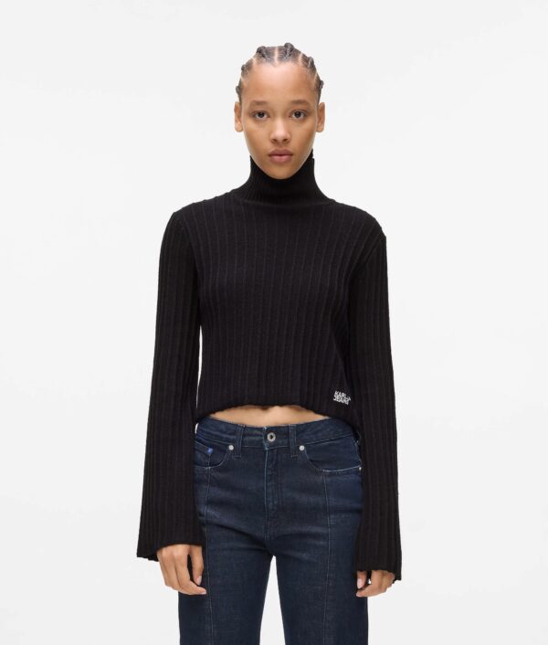 KARL LAGERFELD JEANS KLJ PLISSE SWEATER A4W18021 | BLACK KARL LAGERFELD JEANS KLJ PLISSE SWEATER A4W18021 | BLACK