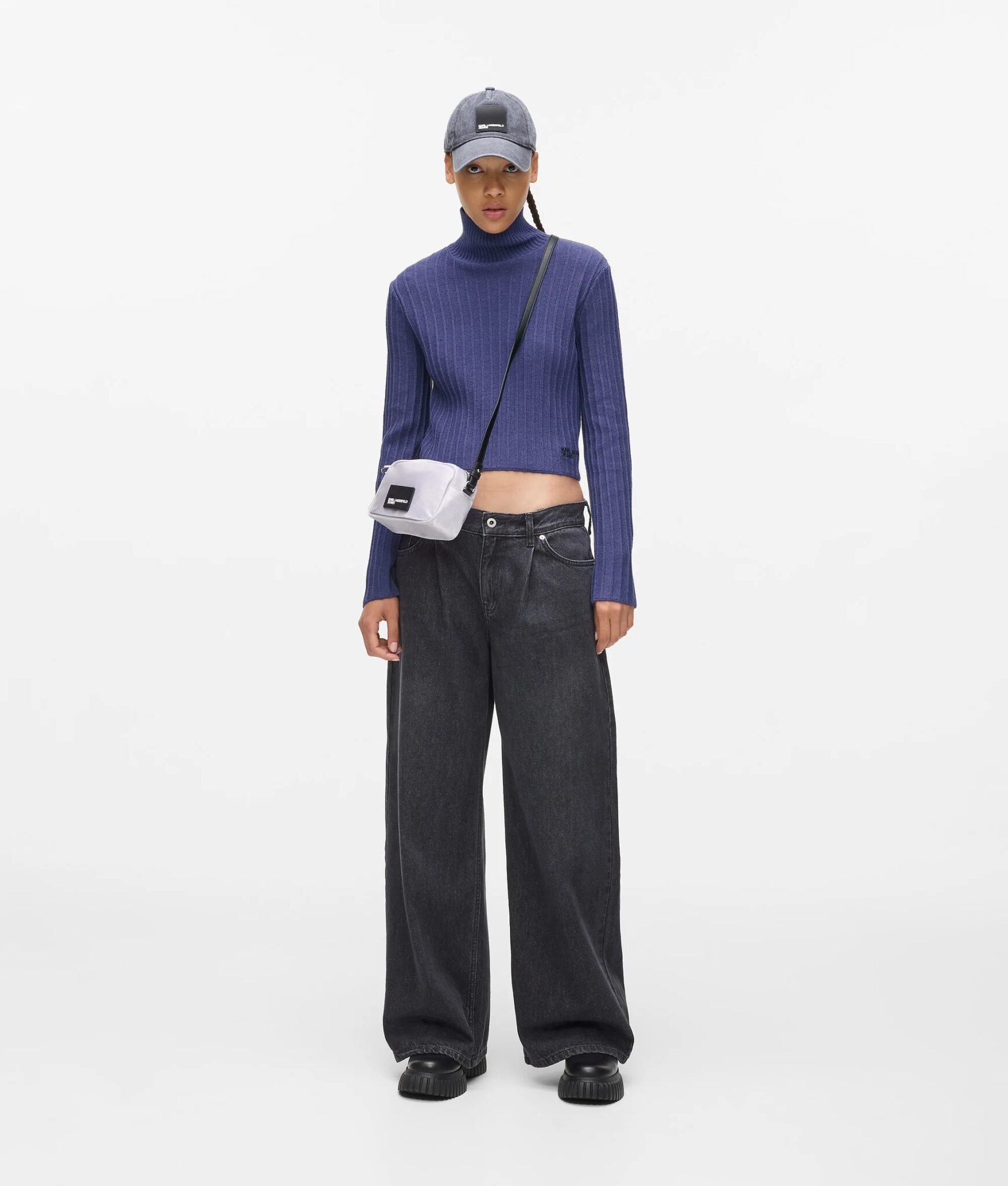 KARL LAGERFELD JEANS KLJ PLISSE SWEATER A4W18021 | PURPLE KARL LAGERFELD JEANS KLJ PLISSE SWEATER A4W18021 | PURPLE