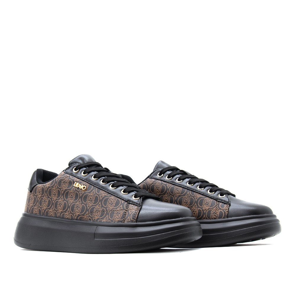 LIU JO SH SNEAKER MONOGRAM SAFFIANOBF5059EX323 | BROWN LIU JO SH SNEAKER MONOGRAM SAFFIANOBF5059EX323 | BROWN