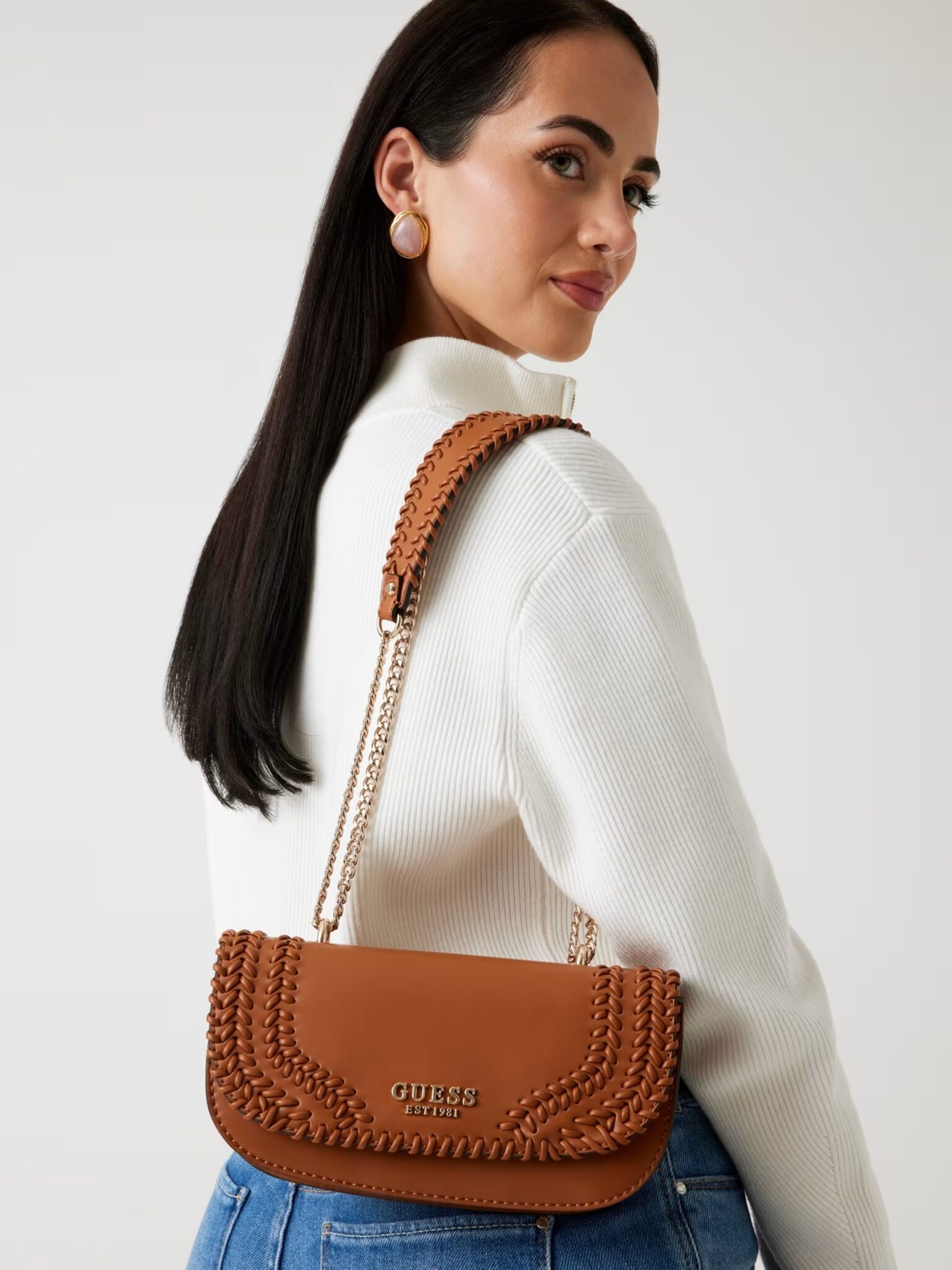 GUESS SILVANA 2 COMP MINI TOTE ΤΣΑΝΤΑ ΓΥΝΑΙΚΕΙΟ | BLACK