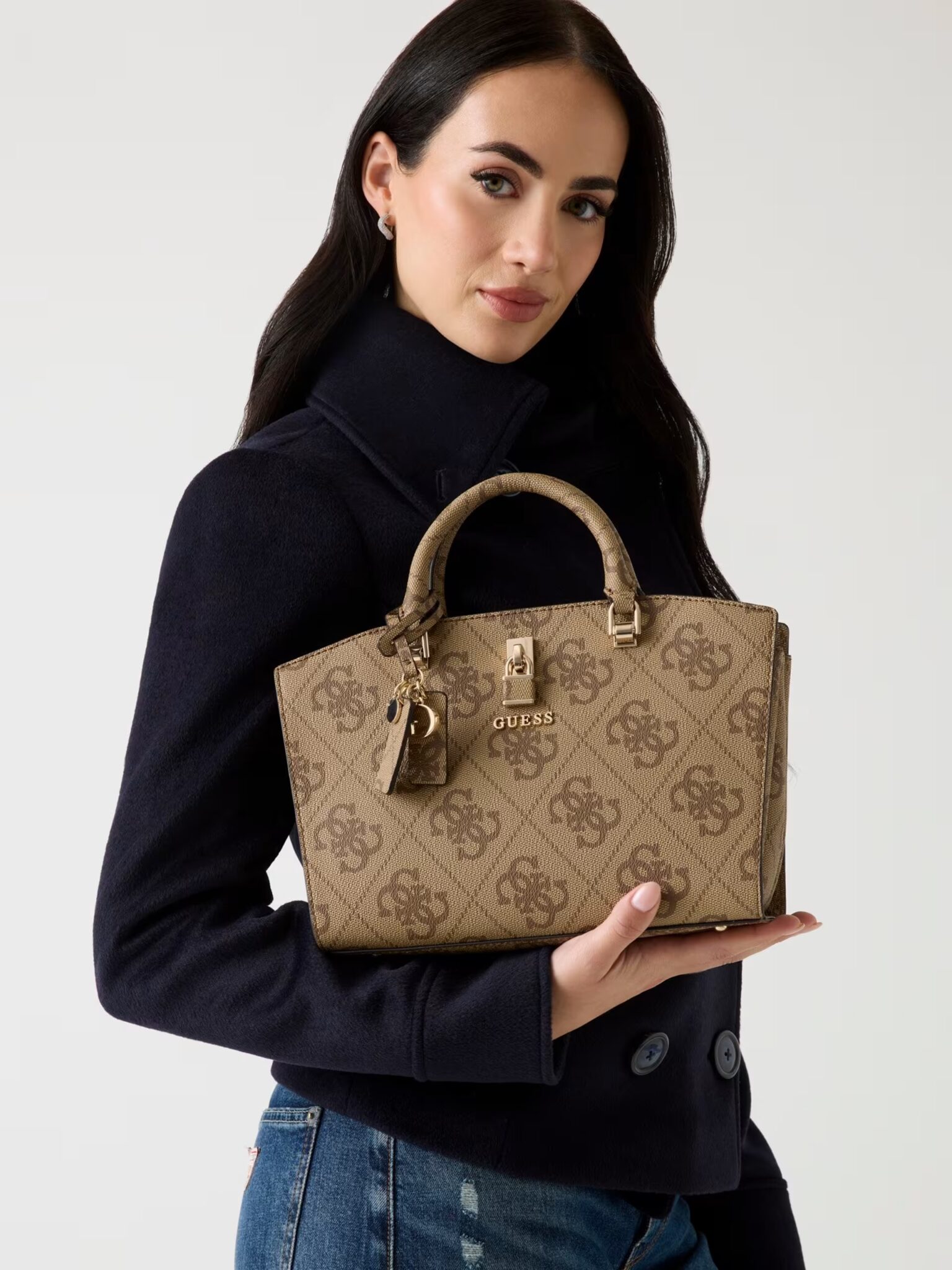 GUESS SILVANA 2 COMP MINI TOTE ΤΣΑΝΤΑ ΓΥΝΑΙΚΕΙΟ | BLACK