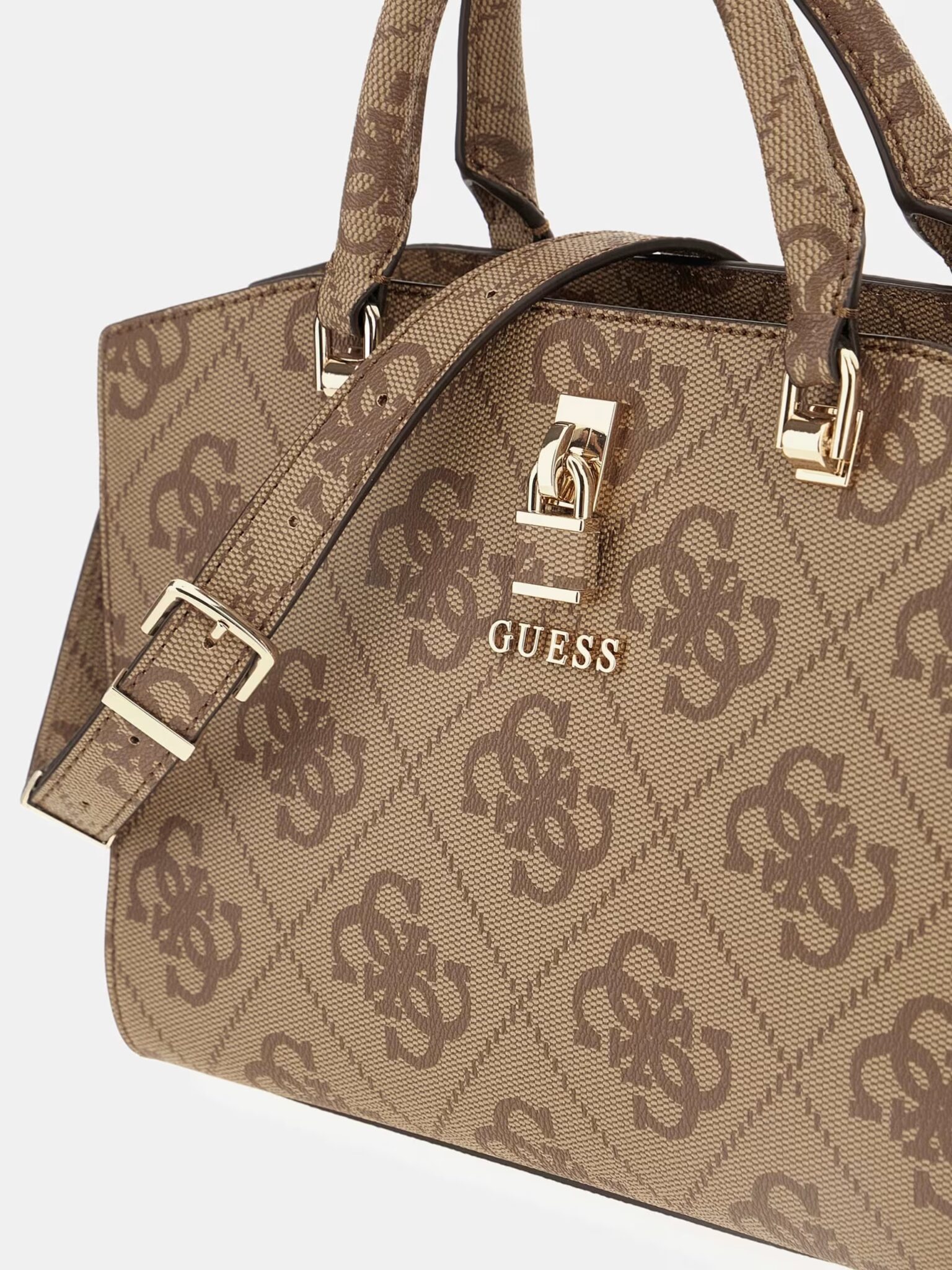 GUESS QUEENSLAND LUXURY SATCHEL HWOS9655060 | DARK BEIGE GUESS QUEENSLAND LUXURY SATCHEL HWOS9655060 | DARK BEIGE