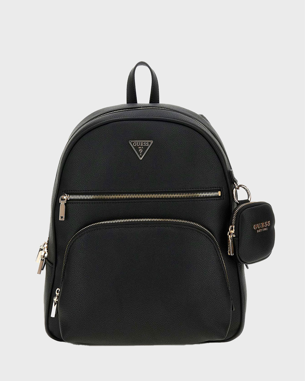 GUESS TRIANGLE GLITTER SWEATSHIRT W5BQ11KC8I1 | BLACK