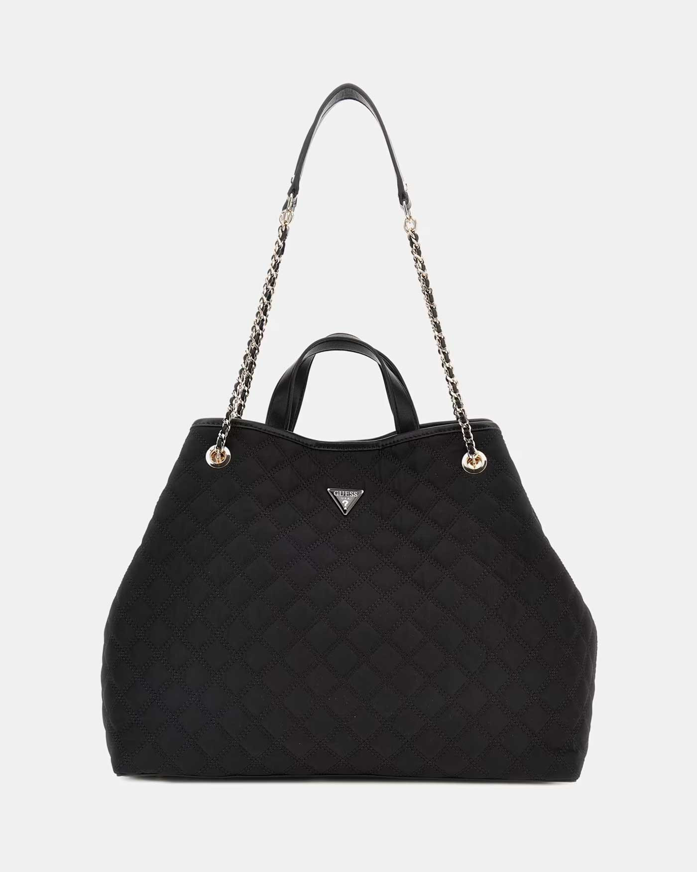 GUESS TRIANGLE GLITTER SWEATSHIRT W5BQ11KC8I1 | BLACK