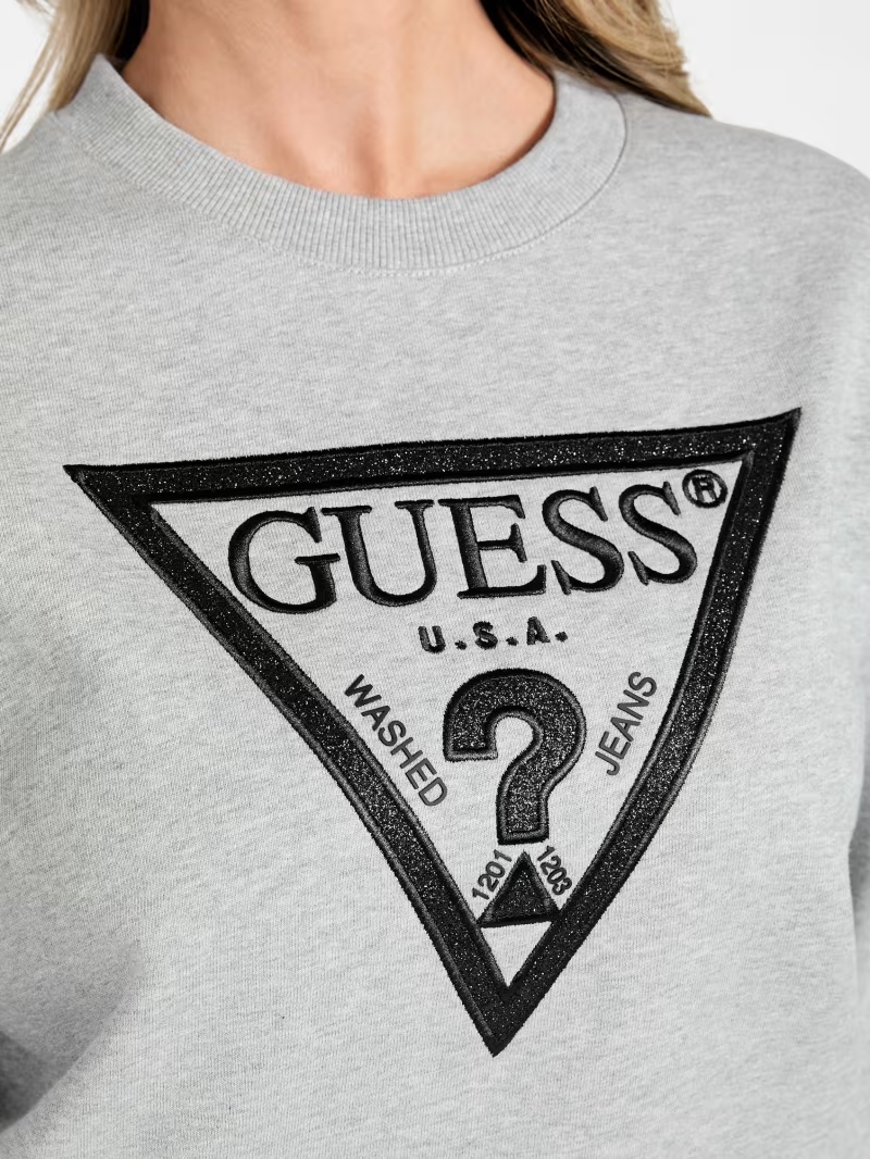 GUESS JEANS RACKET PIECED SWEAT ΦΟΥΤΕΡ ΓΥΝΑΙΚΕΙΟ | GREY