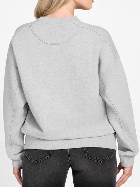 GUESS TRIANGLE GLITTER SWEATSHIRT W5BQ11KC8I1 | LIGHT GREY GUESS TRIANGLE GLITTER SWEATSHIRT W5BQ11KC8I1 | LIGHT GREY