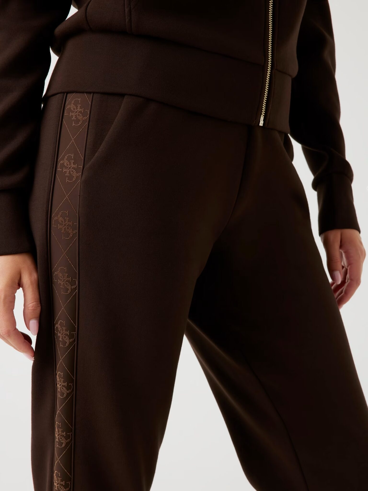 GUESS NEW VICTOIRE SCUBA PANT W5YB11KBYE2 | BROWN GUESS NEW VICTOIRE SCUBA PANT W5YB11KBYE2 | BROWN