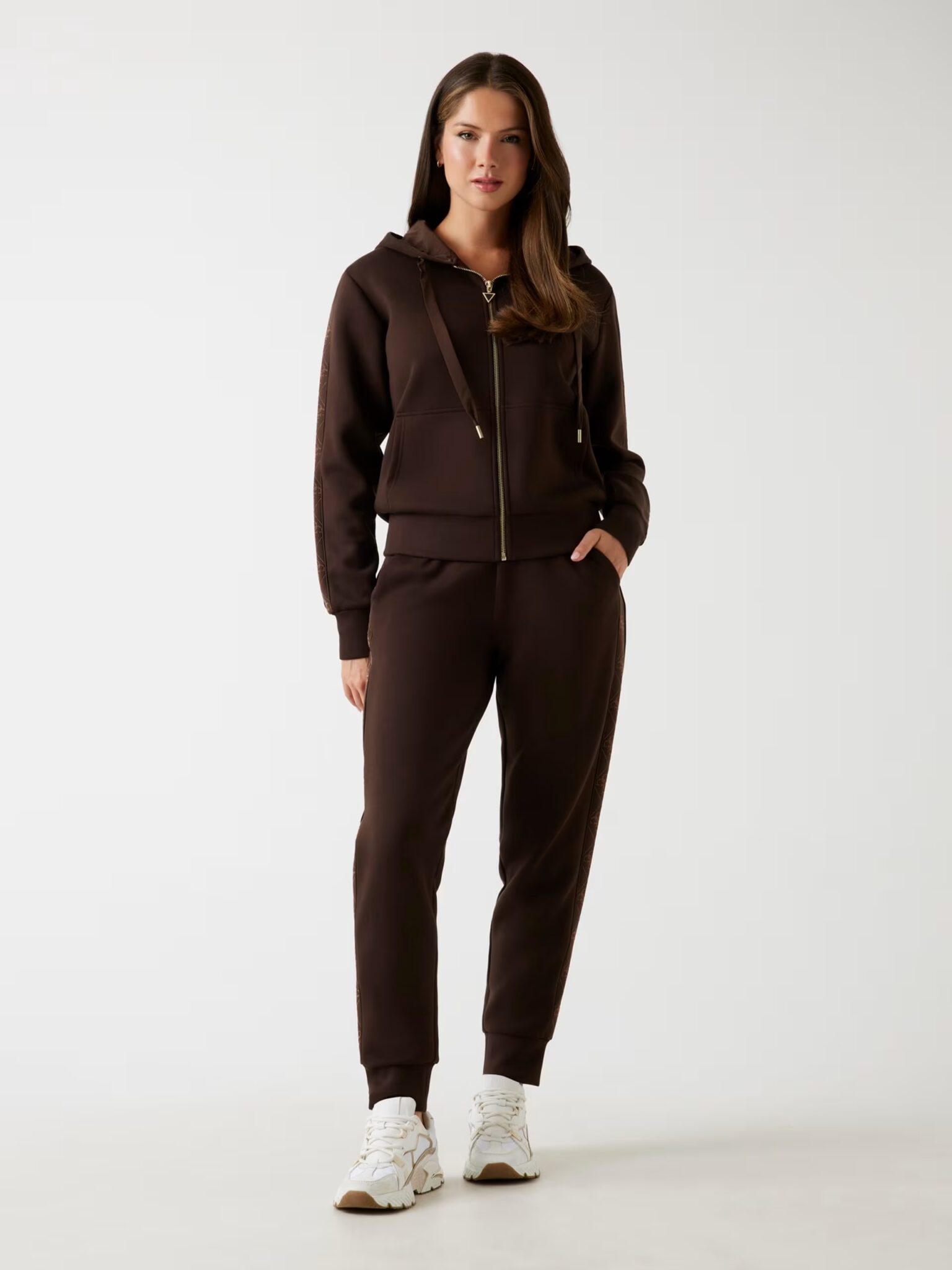 GUESS JEANS RACKET PIECED SWEAT ΦΟΥΤΕΡ ΓΥΝΑΙΚΕΙΟ | GREY