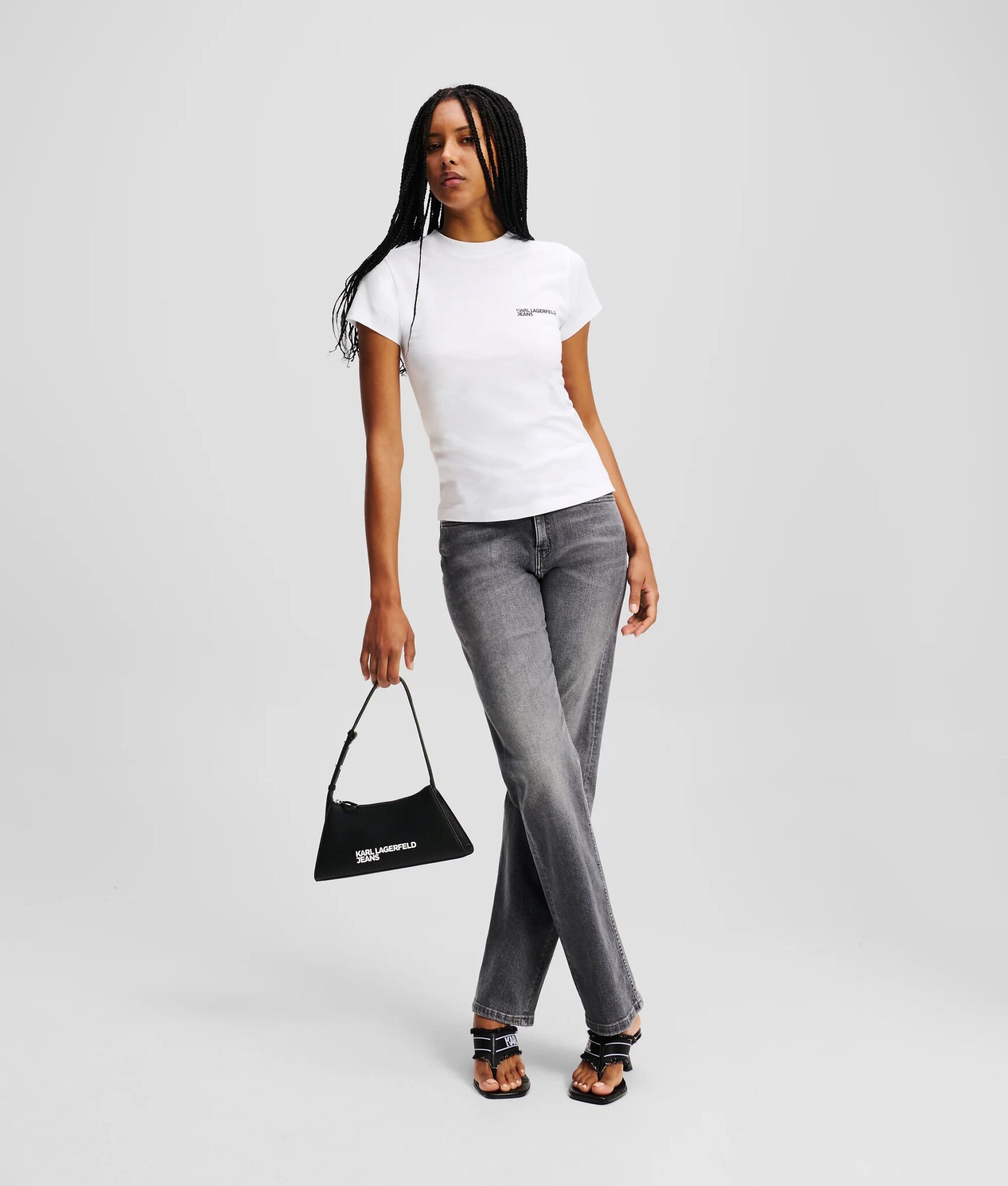 KLJ SLIM SS TEE A1W17004-72 | WHITE KLJ SLIM SS TEE A1W17004-72 | WHITE