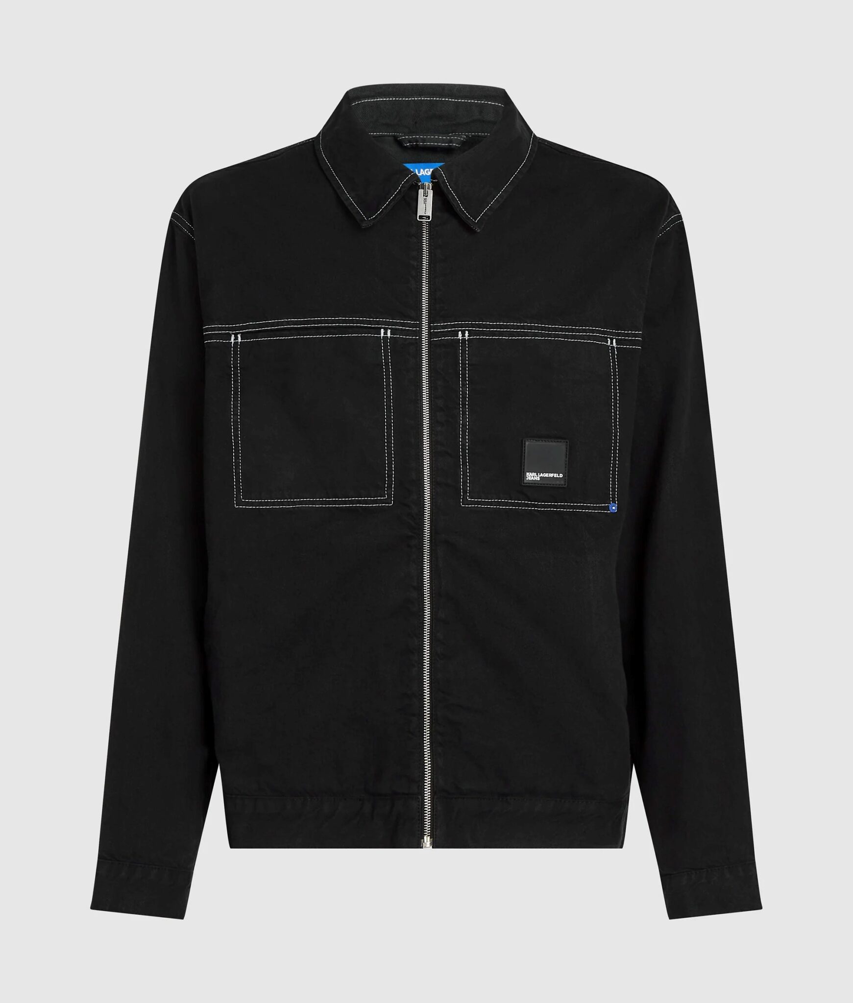 KLJ CONTRAST STITCH JACKET B1M14020 | BLACK KLJ CONTRAST STITCH JACKET B1M14020 | BLACK