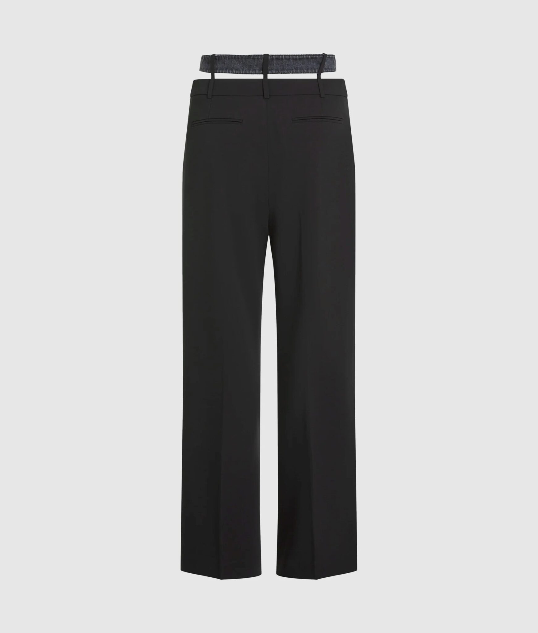 KLJ MIXED MATERIAL PANT B1W10085 | BLACK KLJ MIXED MATERIAL PANT B1W10085 | BLACK