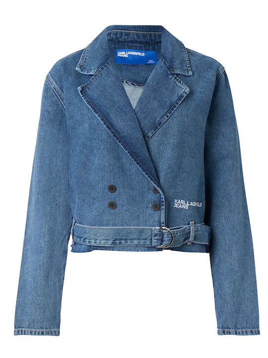 KLJ BOXY DENIM TRENCH B1W14040 | DENIM