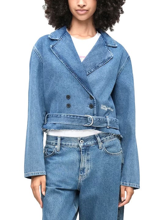 KLJ BOXY DENIM TRENCH B1W14040 | DENIM