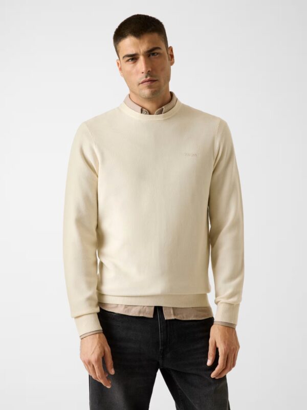 KARIM CN PIQUET STITCH SWTR ΠΛΕΚΤΟ ΑΝΔΡΙΚΟ | OFF WHITE KARIM CN PIQUET STITCH SWTR ΠΛΕΚΤΟ ΑΝΔΡΙΚΟ | OFF WHITE