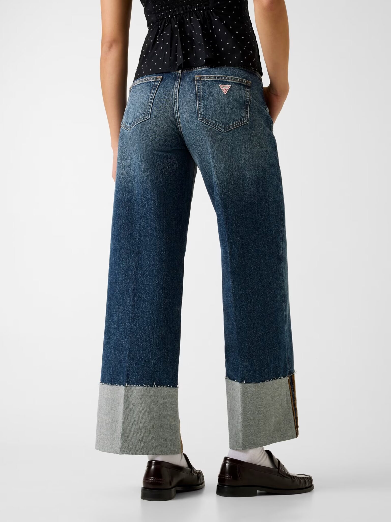 WIDE LEG CUFFED ΠΑΝΤΕΛΟΝΙ ΓΥΝΑΙΚΕΙΟ | BLUE WIDE LEG CUFFED ΠΑΝΤΕΛΟΝΙ ΓΥΝΑΙΚΕΙΟ | BLUE