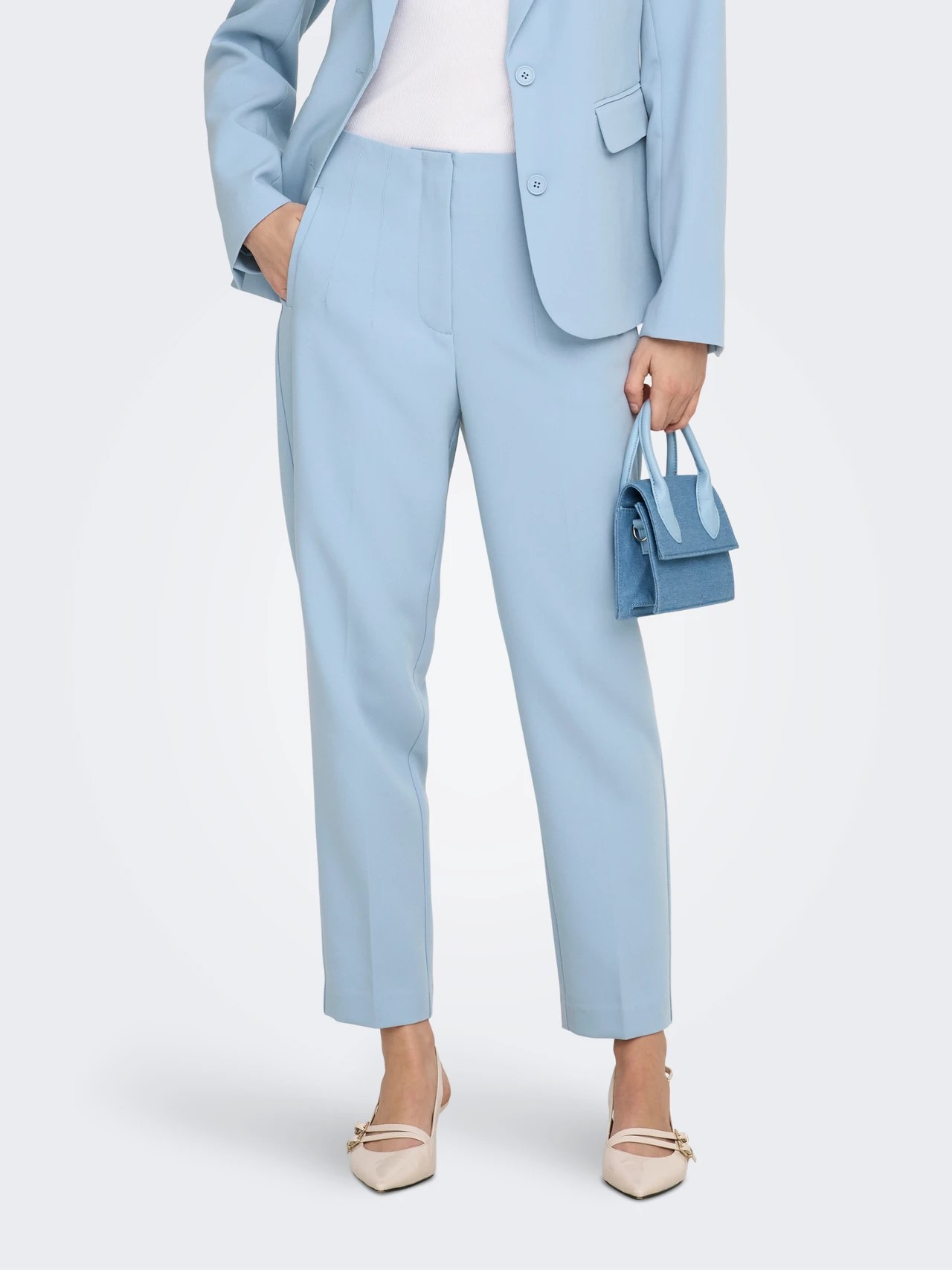 KARL LAGERFELD JEANS KLJ PLEATED LOGO PANT B2W10059 | OFF WHITE