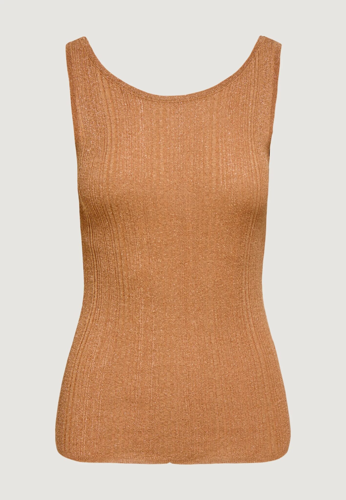 ONLY ONLANNA SL GLITTER REVERS RIB TOP KNT | BEIGE ONLY ONLANNA SL GLITTER REVERS RIB TOP KNT | BEIGE