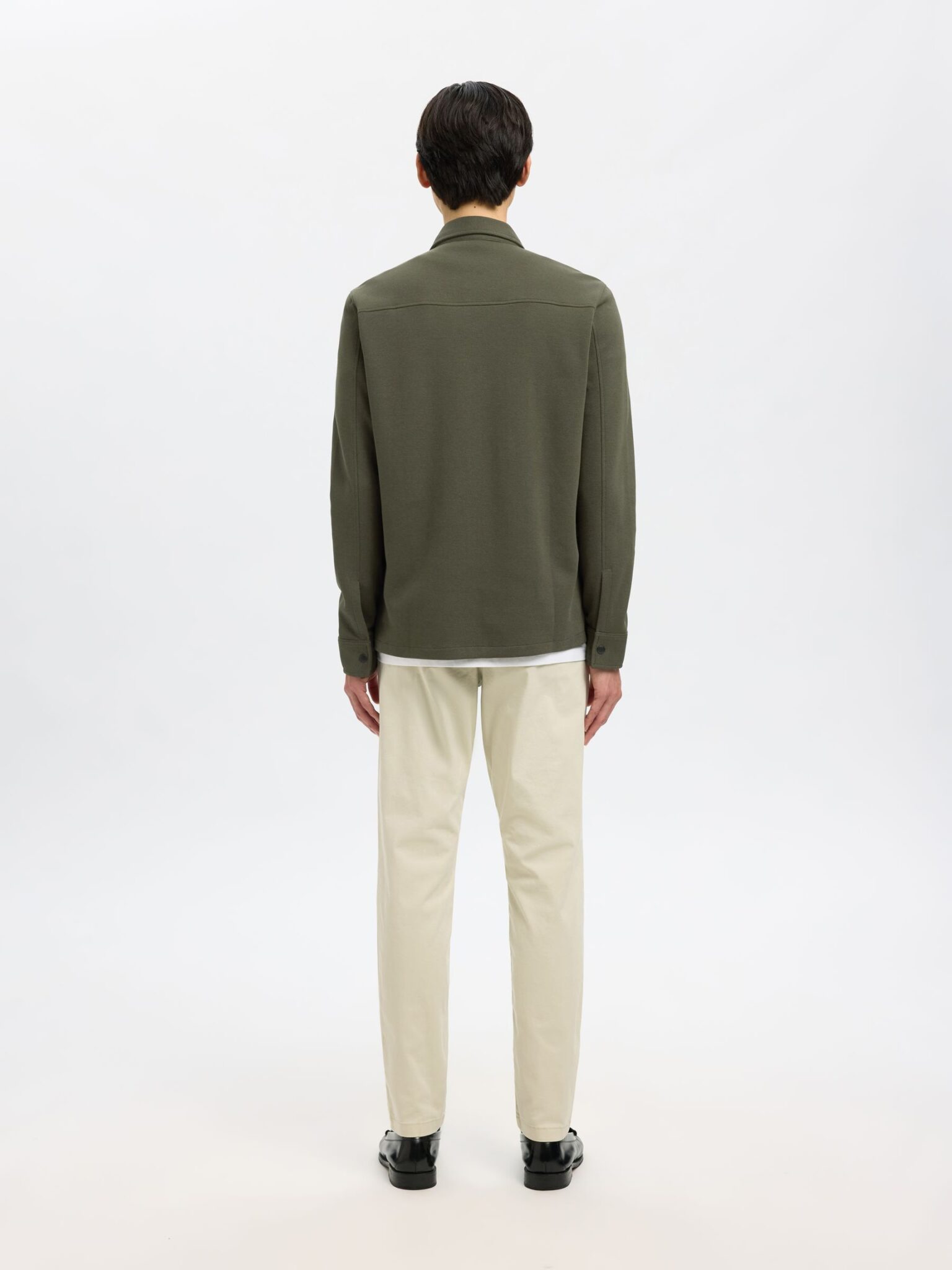 SELECTED SLMLOOSEOSCAR SS O-NECK TEE NOOS | BEIGE