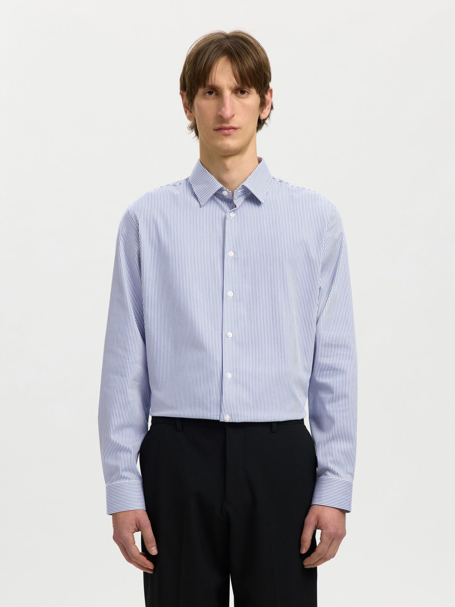 SELECTED SLMLOOSEOSCAR SS O-NECK TEE NOOS | BEIGE