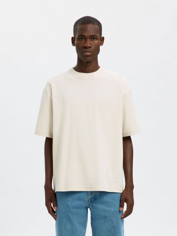 SELECTED SLMLOOSEOSCAR SS O-NECK TEE NOOS | BEIGE SELECTED SLMLOOSEOSCAR SS O-NECK TEE NOOS | BEIGE