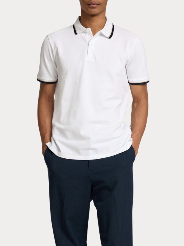 SELECTED SLMSLIM-ATLAS SPORT SS POLO NOOS | WHITE SELECTED SLMSLIM-ATLAS SPORT SS POLO NOOS | WHITE