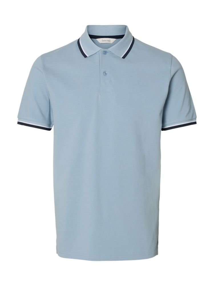 SELECTED SLHMATTIS SS LINEN BLEND STRUC POLO NOOS | MINT GREEN