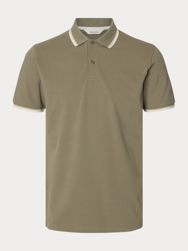 SELECTED SLHMATTIS SS LINEN BLEND STRUC POLO NOOS | MINT GREEN
