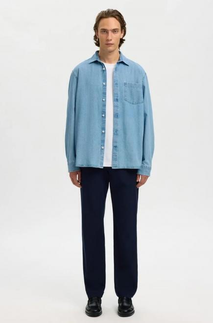 SELECTED SLHMATTIS SS LINEN BLEND STRUC POLO NOOS | MINT GREEN