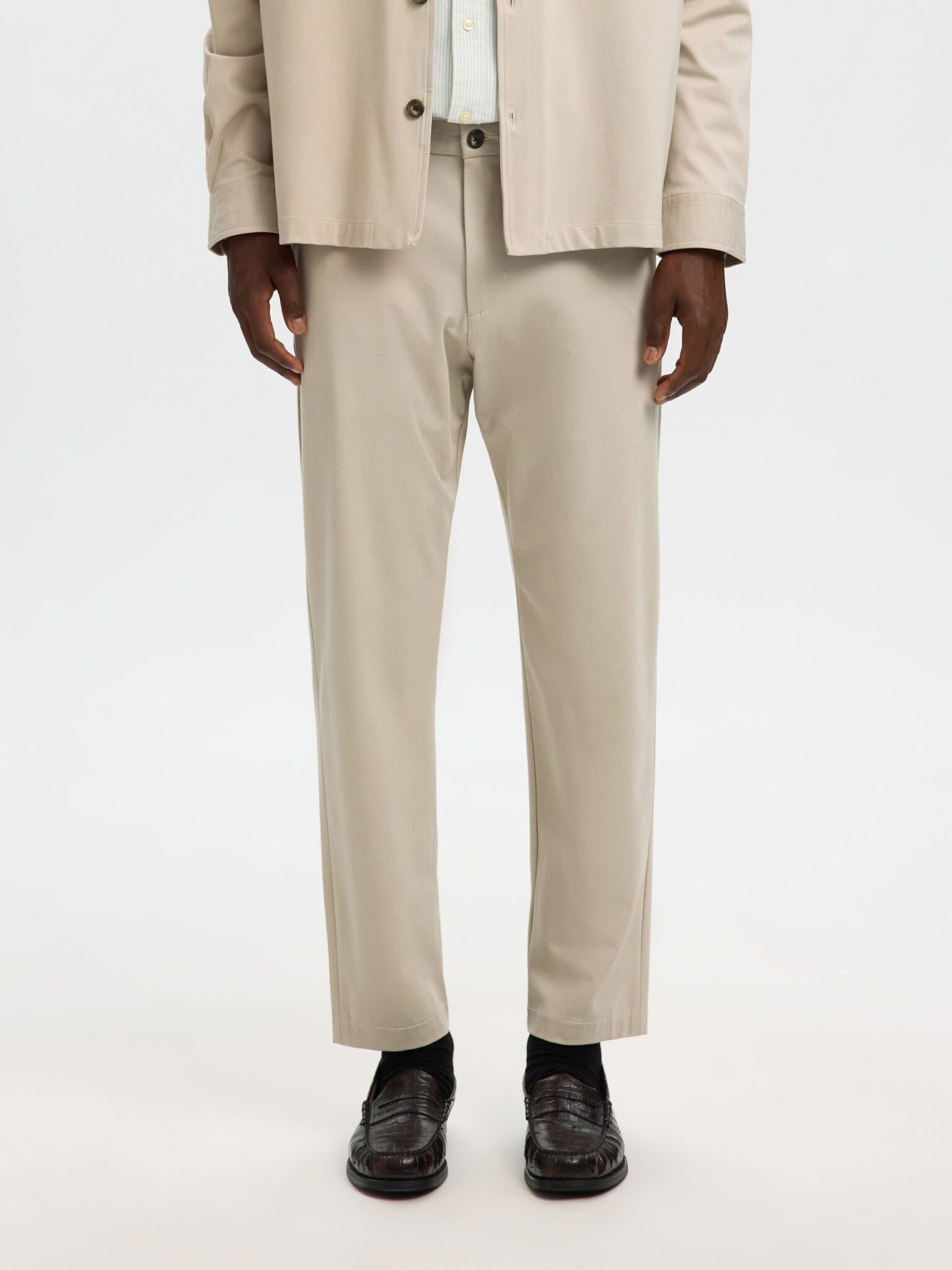 SELECTED SLHMATTIS SS LINEN BLEND STRUC POLO NOOS | MINT GREEN