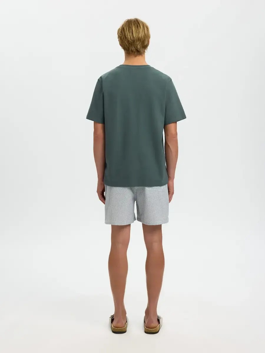 SELECTED SLHMATTIS SS LINEN BLEND STRUC POLO NOOS | MINT GREEN