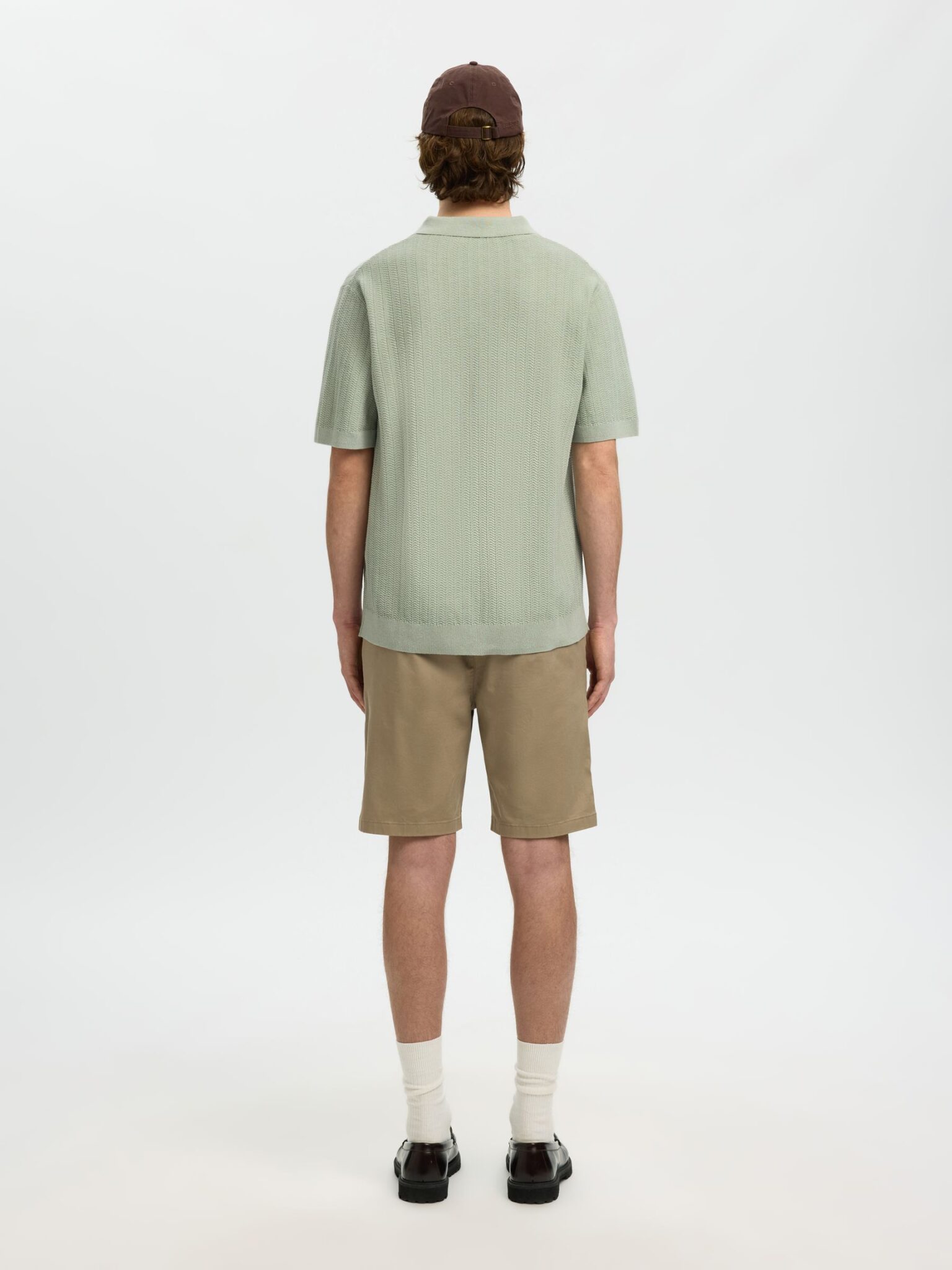 SELECTED SLHMATTIS SS LINEN BLEND STRUC POLO NOOS | MINT GREEN