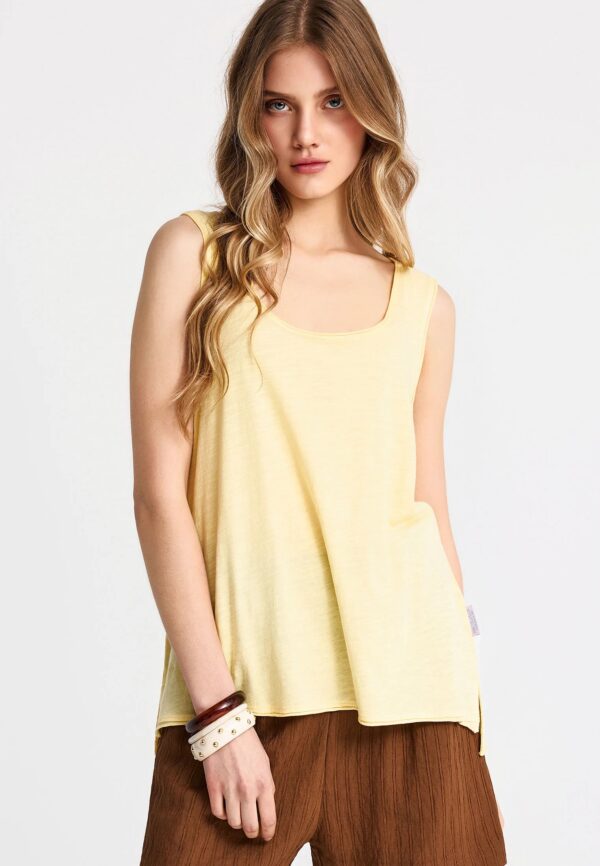 FUNKY BUDDHA ΓΥΝΑΙΚΕΊΑ ΜΠΛΟΎΖΑ ΜΕ ΚΟΝΤΌ ΜΑΝΊΚΙ | LEMON FUNKY BUDDHA ΓΥΝΑΙΚΕΊΑ ΜΠΛΟΎΖΑ ΜΕ ΚΟΝΤΌ ΜΑΝΊΚΙ | LEMON