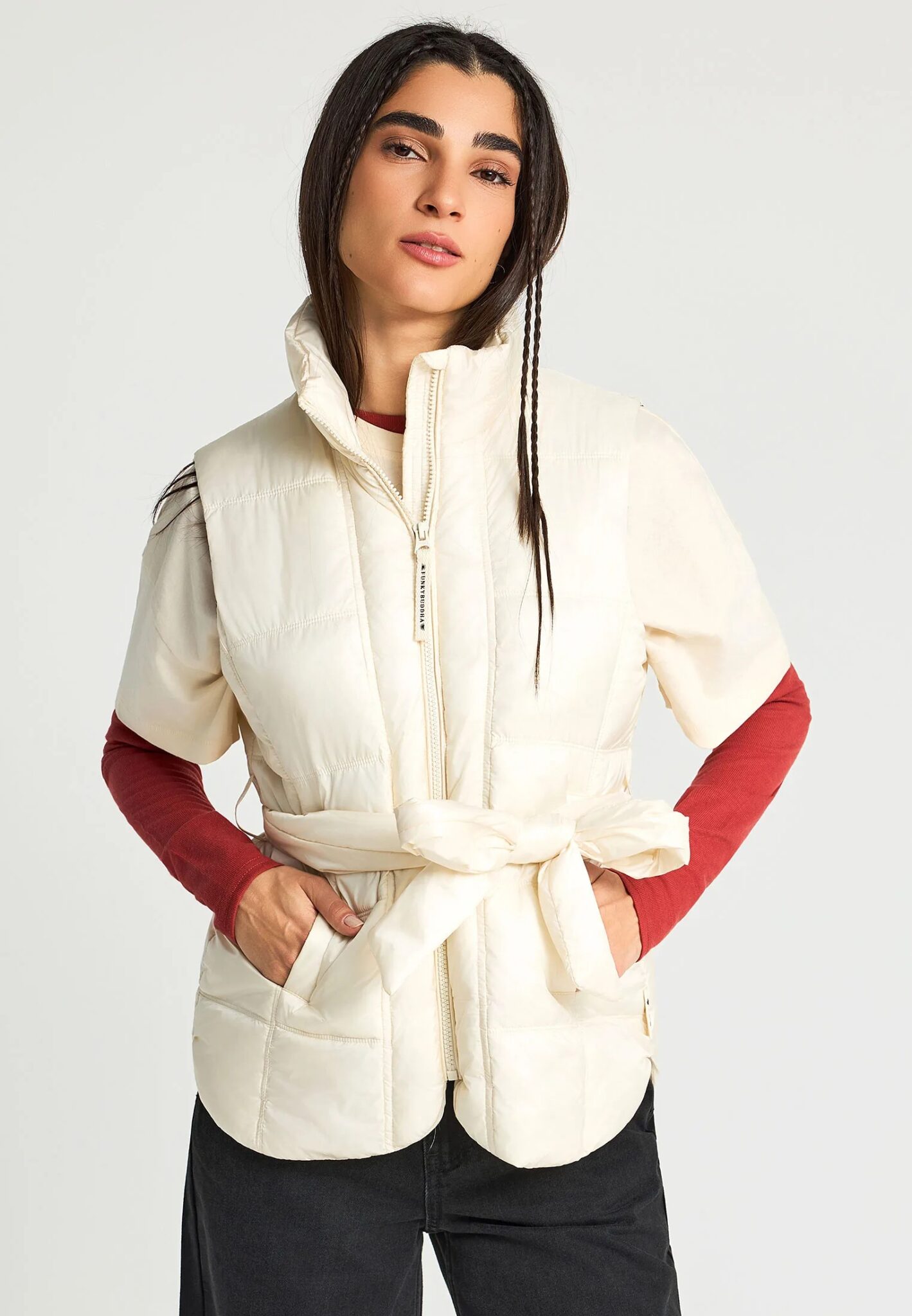 FUNKY BUDDHA ΓΥΝΑΙΚΕΊΑ ΜΠΛΟΎΖΑ ΚΟΝΤΌ ΜΑΝΊΚΙ ΚΑΙ ΤΎΠΩΜΑ | BLACK