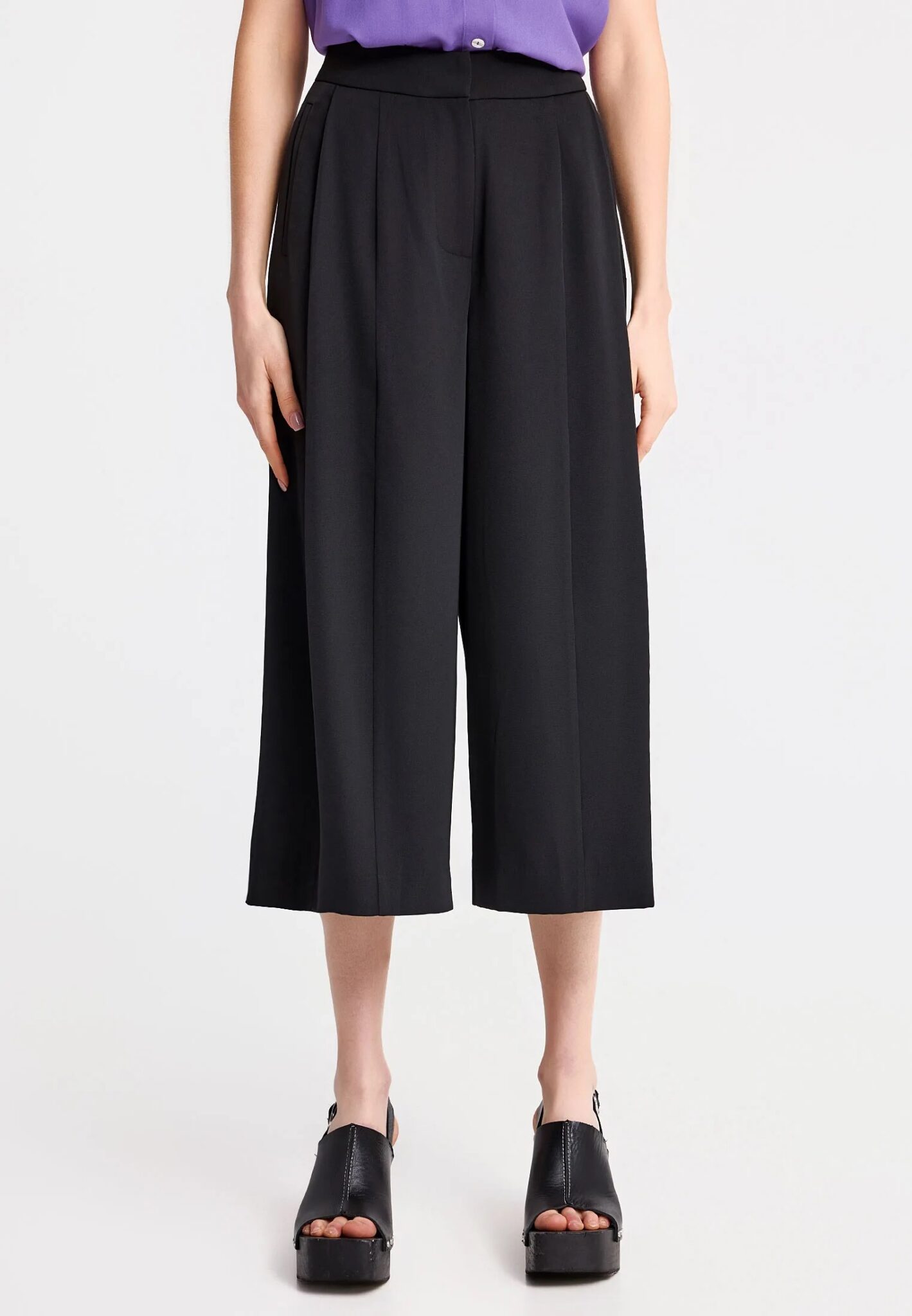 KARL LAGERFELD JEANS KLJ PLEATED LOGO PANT B2W10059 | OFF WHITE