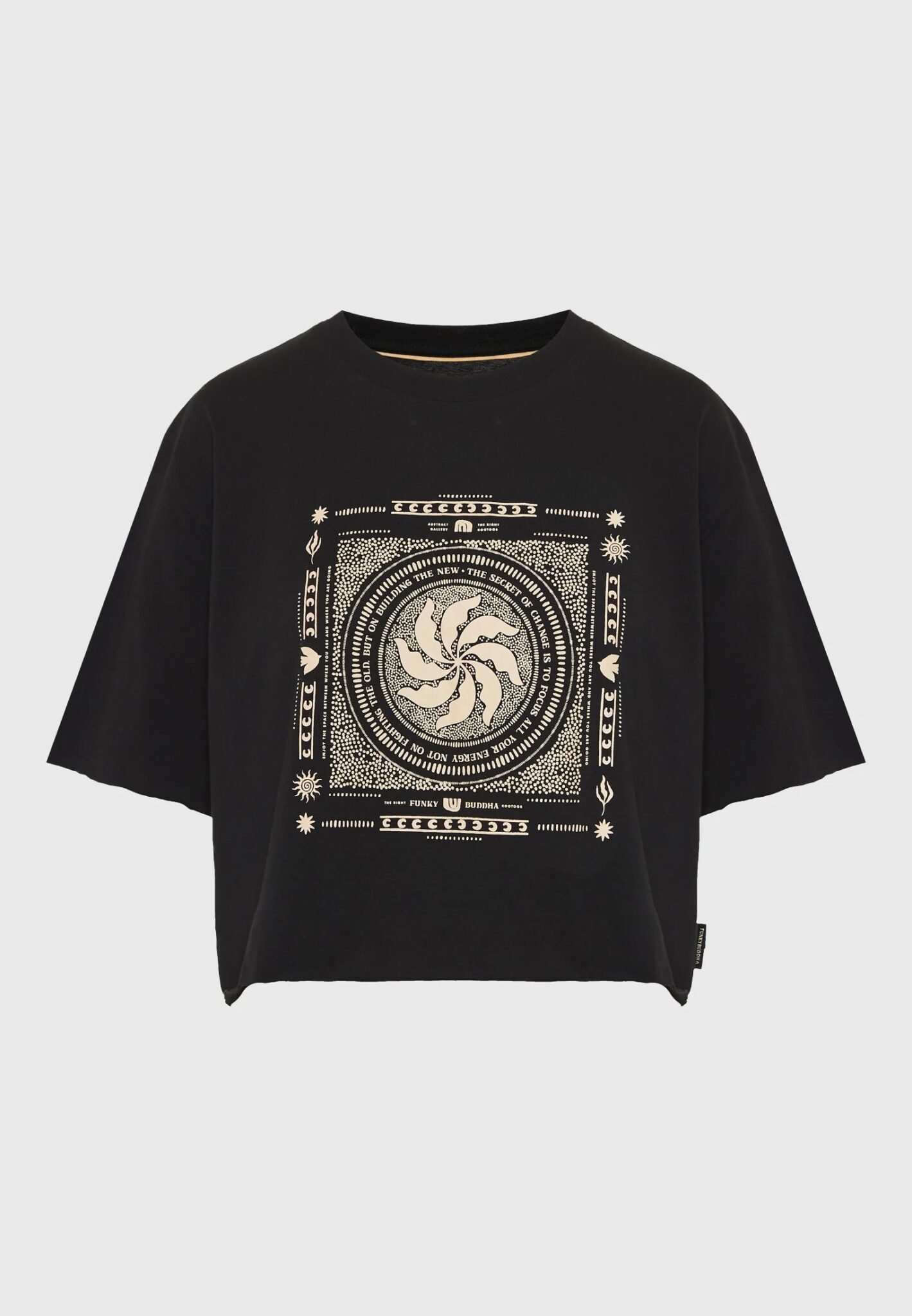 FUNKY BUDDHA ΓΥΝΑΙΚΕΊΑ ΜΠΛΟΎΖΑ ΚΟΝΤΌ ΜΑΝΊΚΙ ΚΑΙ ΤΎΠΩΜΑ | BLACK
