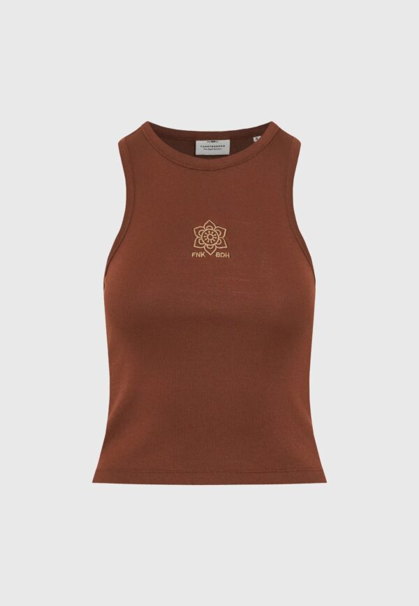 FUNKY BUDDHA ΓΥΝΑΙΚΕΊΑ ΜΠΛΟΎΖΑ ΧΩΡΊς ΜΑΝΊΚΙ | BROWN FUNKY BUDDHA ΓΥΝΑΙΚΕΊΑ ΜΠΛΟΎΖΑ ΧΩΡΊς ΜΑΝΊΚΙ | BROWN