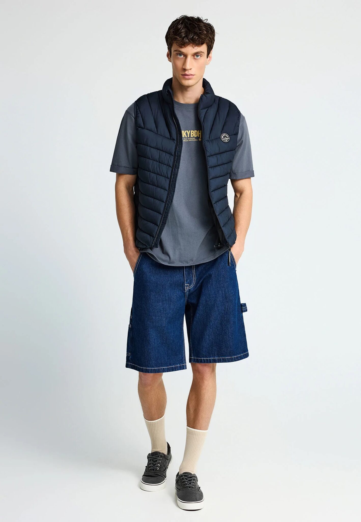 GUESS LIGHT PUFFA VEST ΓΙΛΕΚΟ ΑΝΔΡΙΚΟ | BLACK